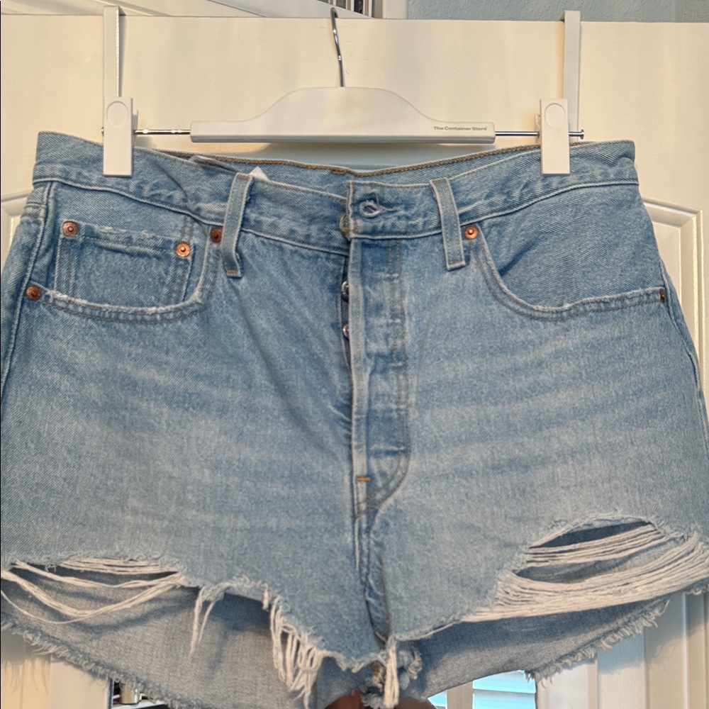 Light Blue Denim Women Shorts